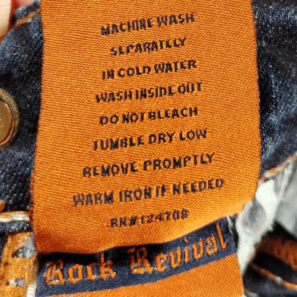 Rock Revival Jax Studded Boot Jeans Size 30 - Picture 11 of 16